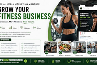 weight loss health fitness gym social media marketing manager content creator