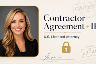 draft an independent contractor agreement with IP protection and an nda