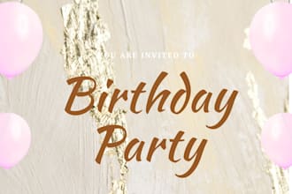 design event, party and birthday flyers
