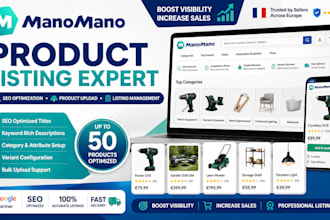 setup your seller account and list standout your products on manomano
