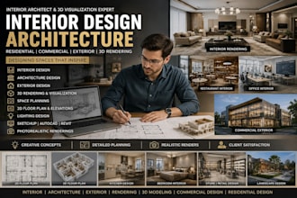 design commercial interior architecture and architectural lighting plans
