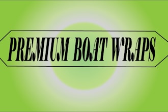 create custom  boat wrap, yacht graphics , jet ski wrap and marine branding