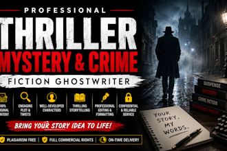 be your original thriller, mystery, or crime fiction ghostwriter