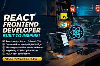 be your react front end website developer
