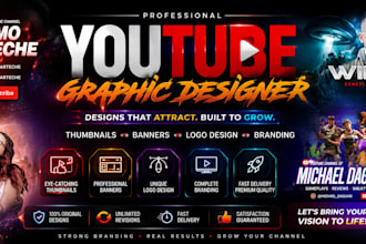 design youtube banners and logo