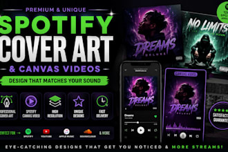 create spotify cover art, canvas video and music branding for artists