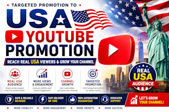 do USA youtube promotion, USA channel promotion, to USA active audience