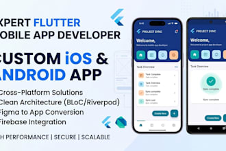 build a custom flutter app for ios and android