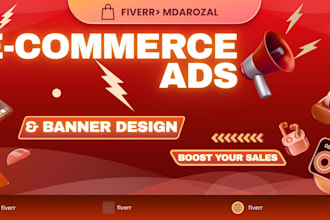 design eye catching web banners, sliders, and shopify ads