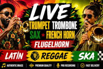 record trumpet trombone sax french horn flugelhorn for latin reggea and ska