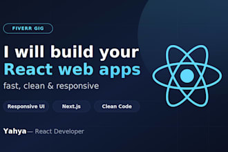 be your react front end website developer