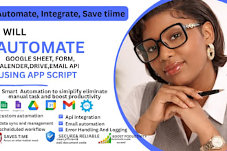 create google sheets automation, apps script workflows and API integrations