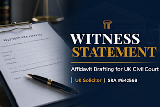 draft your witness statement or affidavit for UK civil court evidence drafting