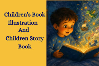 do children story book illustration and children book illustation