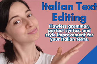 professionaly proofread and edit your italian text