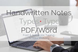 type handwritten notes to pdf word to word
