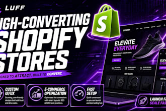 design and develop a high converting shopify store with custom ui ux