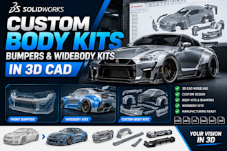 design custom body kits bumpers and widebody kits in 3d cad