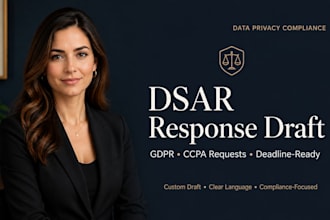 draft a professional response to a data subject access request dsar