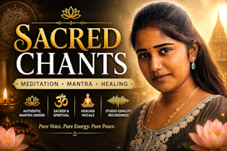 sing meditation mantras sacred chants, gregorian chants and healing music vocals