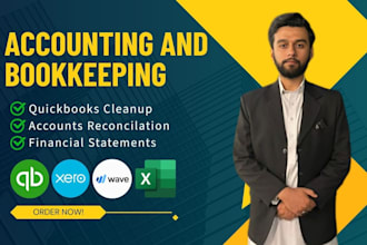 do quickbooks setup, cleanup and bookkeeping for you