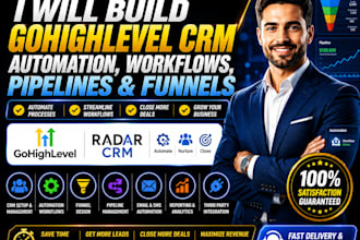 build gohighlevel CRM automation workflow pipelines and funnels radar crm