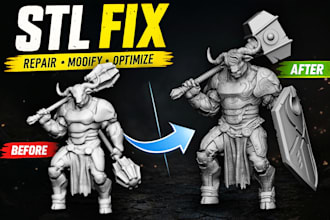 repair stl files and make them 3d print ready