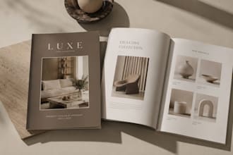 design a luxury lookbook, product catalog and company profile for modern brands
