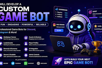 develop game bot, gaming automation, ai bot, python bot, pc game, script, macro