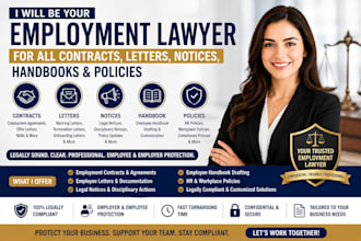be your employment lawyer for all contracts, letters, notices, handbook, policy