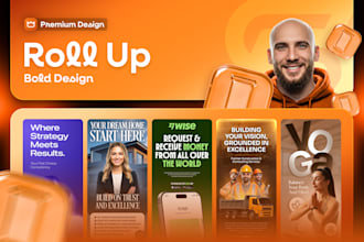 design premium and professional roll up banner