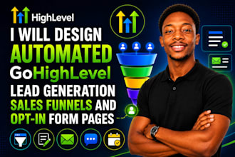 design automated gohighlevel lead generation sales funnels opt in form page