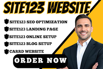 design redesign  optimize your site123 website SEO landing page