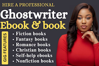 be your non fiction ebook ghostwriter, ghostbook writer, and book editor