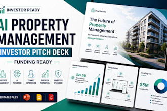 design ai property management investor pitch deck for funding