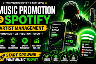 do music promotion, distribution and spotify artist management