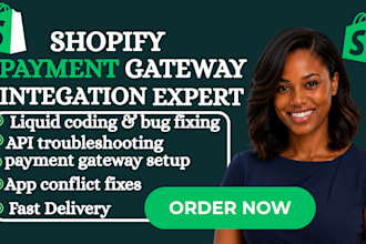 build shopify custom coding, checkout fixes, and payment gateway setup