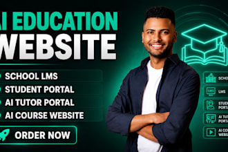 develop ai education website school lms student tutor portal ai course website