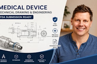 medical device technical drawing, fda submission engineering drawing, medical ca