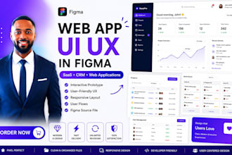 design modern web app UI UX in figma with prototype