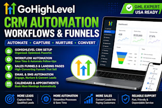 setup gohighlevel CRM automation workflows and funnels