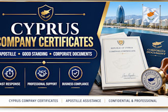 provide cyprus company certificates with apostille for business compliance