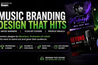 create stunning music branding for artists and musicians
