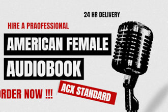 narrate romance audiobook, children story, with american female voice over