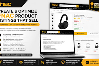 list standard product on fnac, fnac optimization, fnac seller account