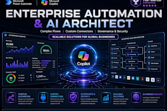build custom power automate flows and microsoft copilot ai agents, rpa, automate