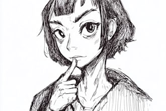 draw rough pencil sketch