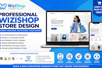 setup branded wizishop ecommerce store, wizishop product listing and migration