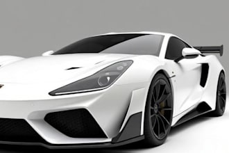 create realistic 3d car models, sports cars, luxury cars for games and rendering