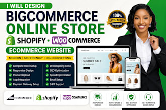 design bigcommerce online store shopify ecommerce website online shop